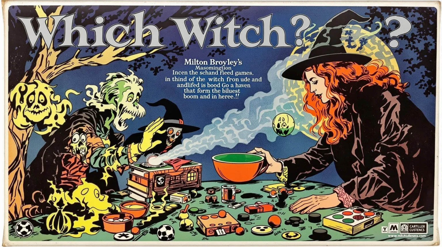 Vintage board game history - Milton Bradley's Which Witch? (1970)