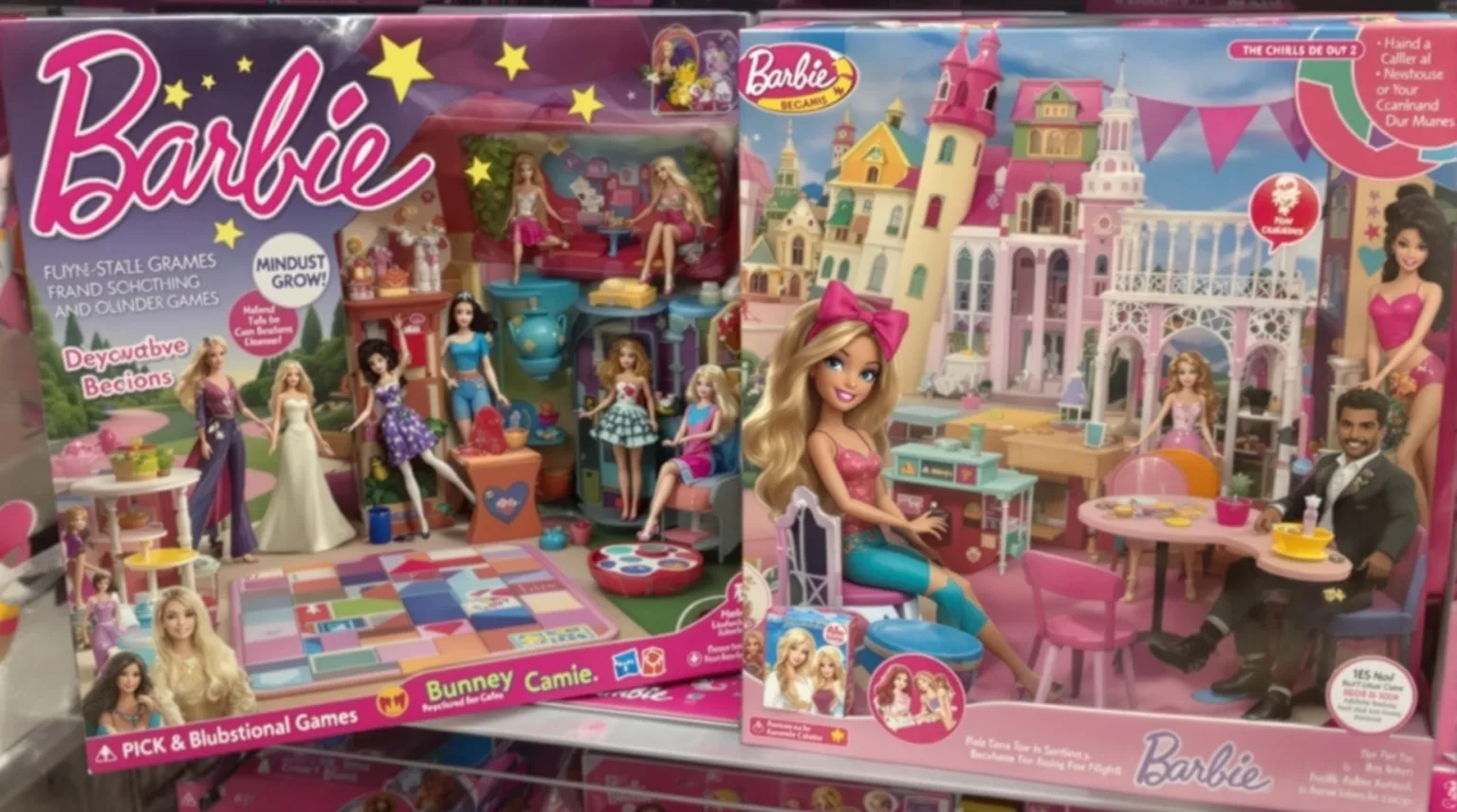 Barbie board games product types and retail market analysis