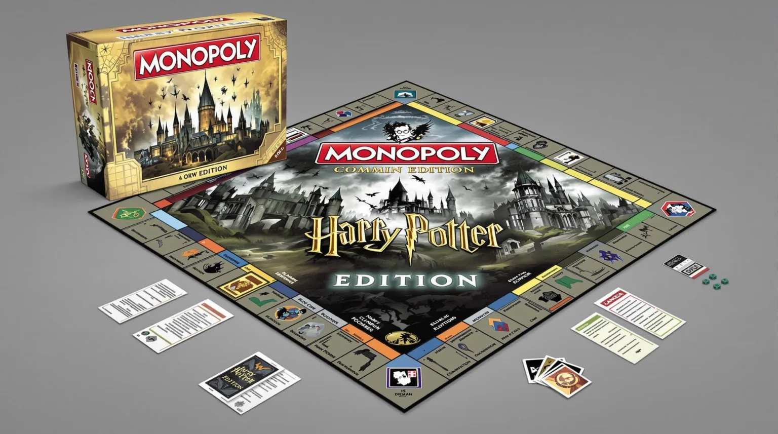 Harry Potter Monopoly: A Magical Twist on the Classic Board Game Board game components and rules of Harry Potter Edition Monopoly