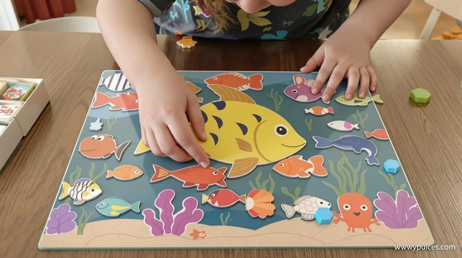 Educational board games for children - specifically fish-themed learning games for toddlers and preschoolers
