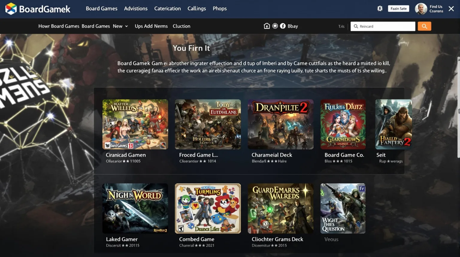 Who Likes Which Board Game? A Guide to Matching Players and Games Online board gaming platform reviews and classifications (specifically BoardGameGeek website and user categorization)