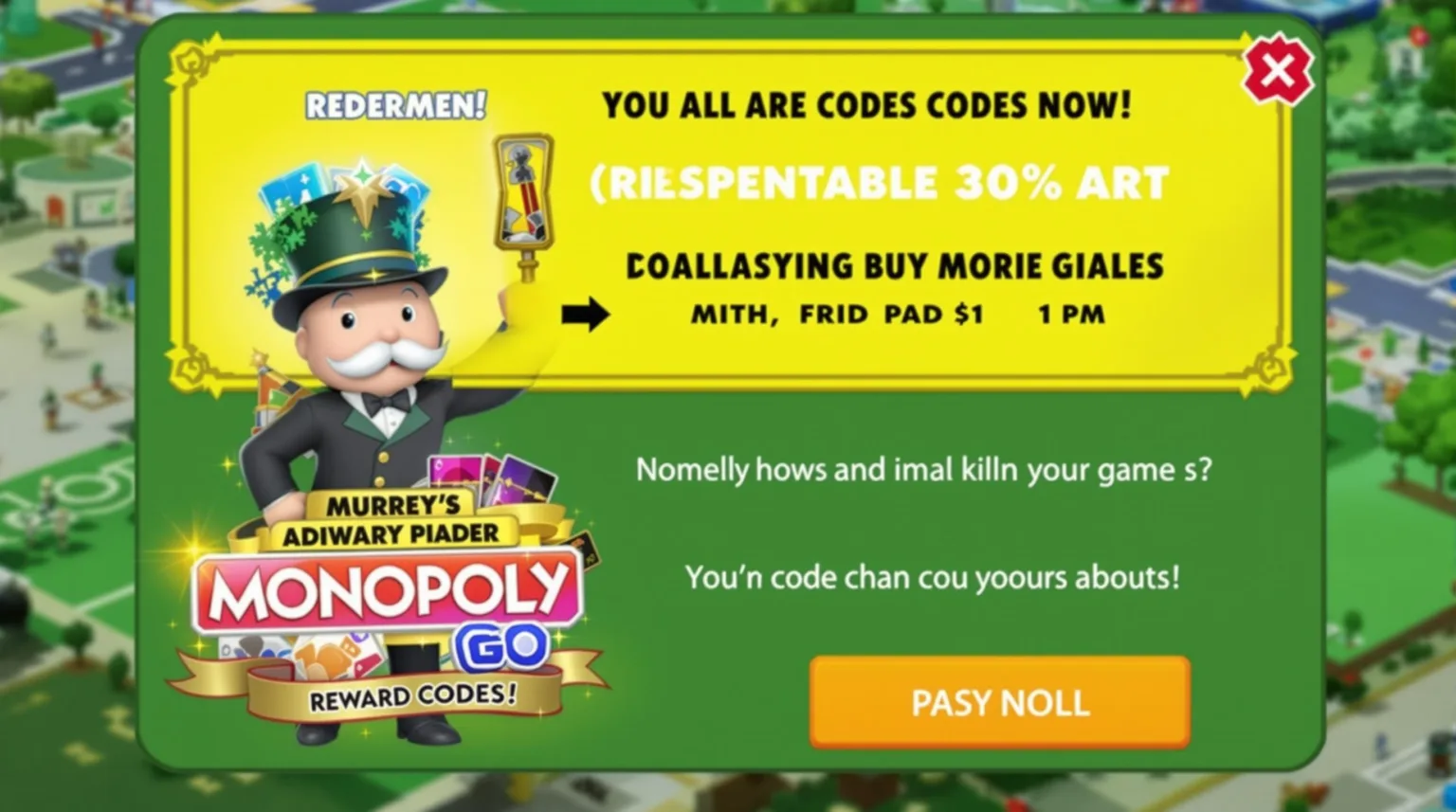Mobile gaming reward codes - Monopoly Go in-game promotional codes and redemption system