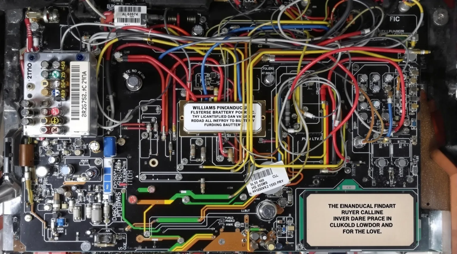 Pinball machine battery board systems and maintenance for Williams pinball machines