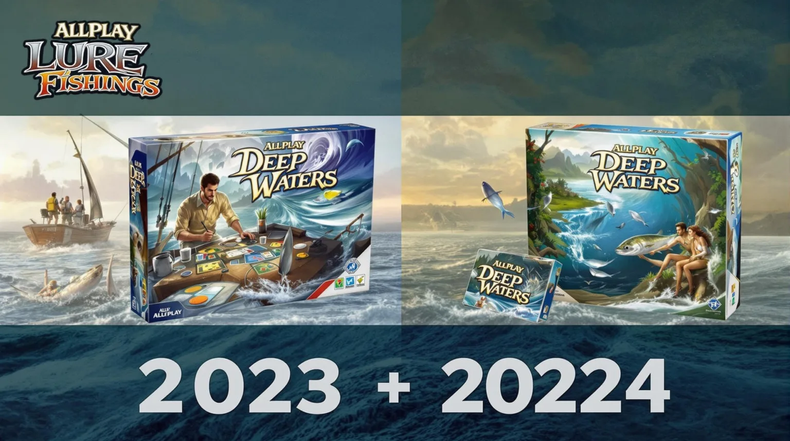 Board Game Product Launch Timeline - ALLPLAY Lure fishing game and Deep Waters expansion (2023-2024)