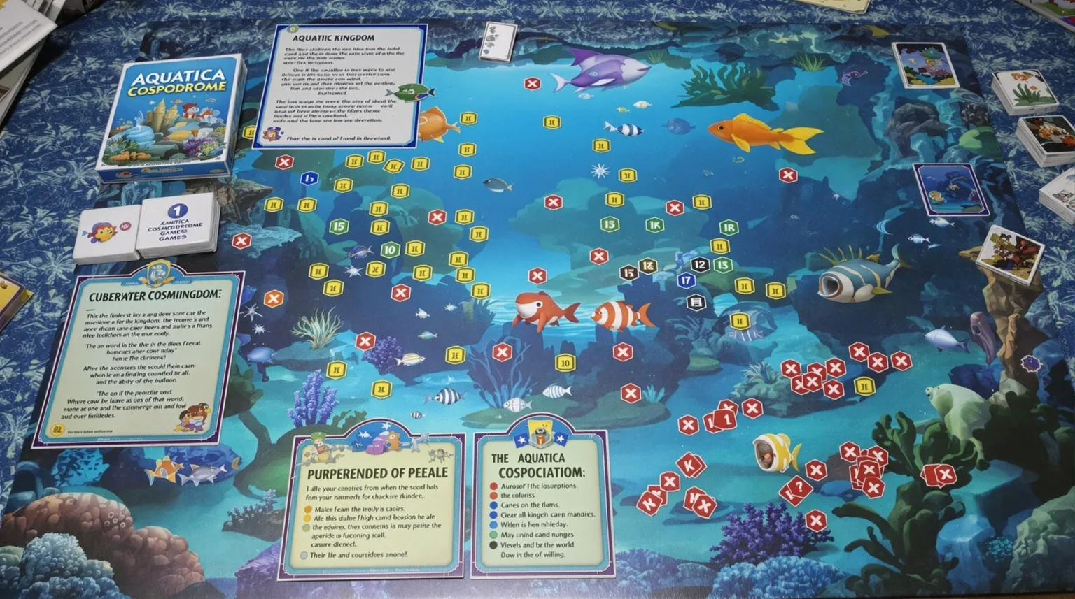 Aquatica Board Game Guide: Rules, Strategies & Expansions Board game components and mechanics of Aquatica (Cosmodrome Games underwater kingdom strategy game)